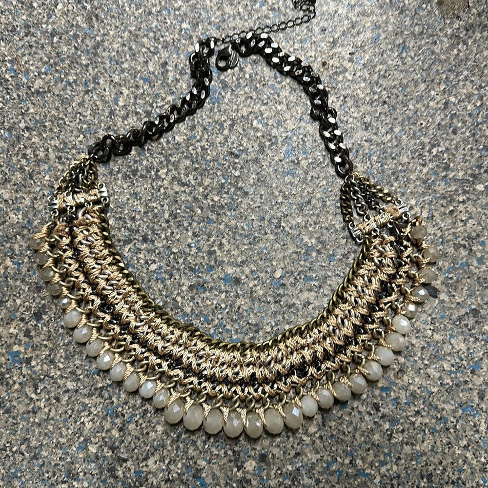 Express Beaded Chain  Statement Necklace